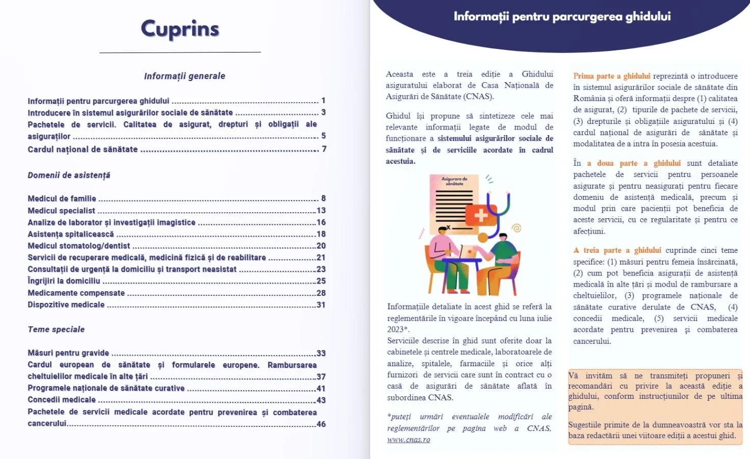 Casa Naţională de Asigurări de Sănătate a lansat a treia ediție a Ghidului asiguratului!