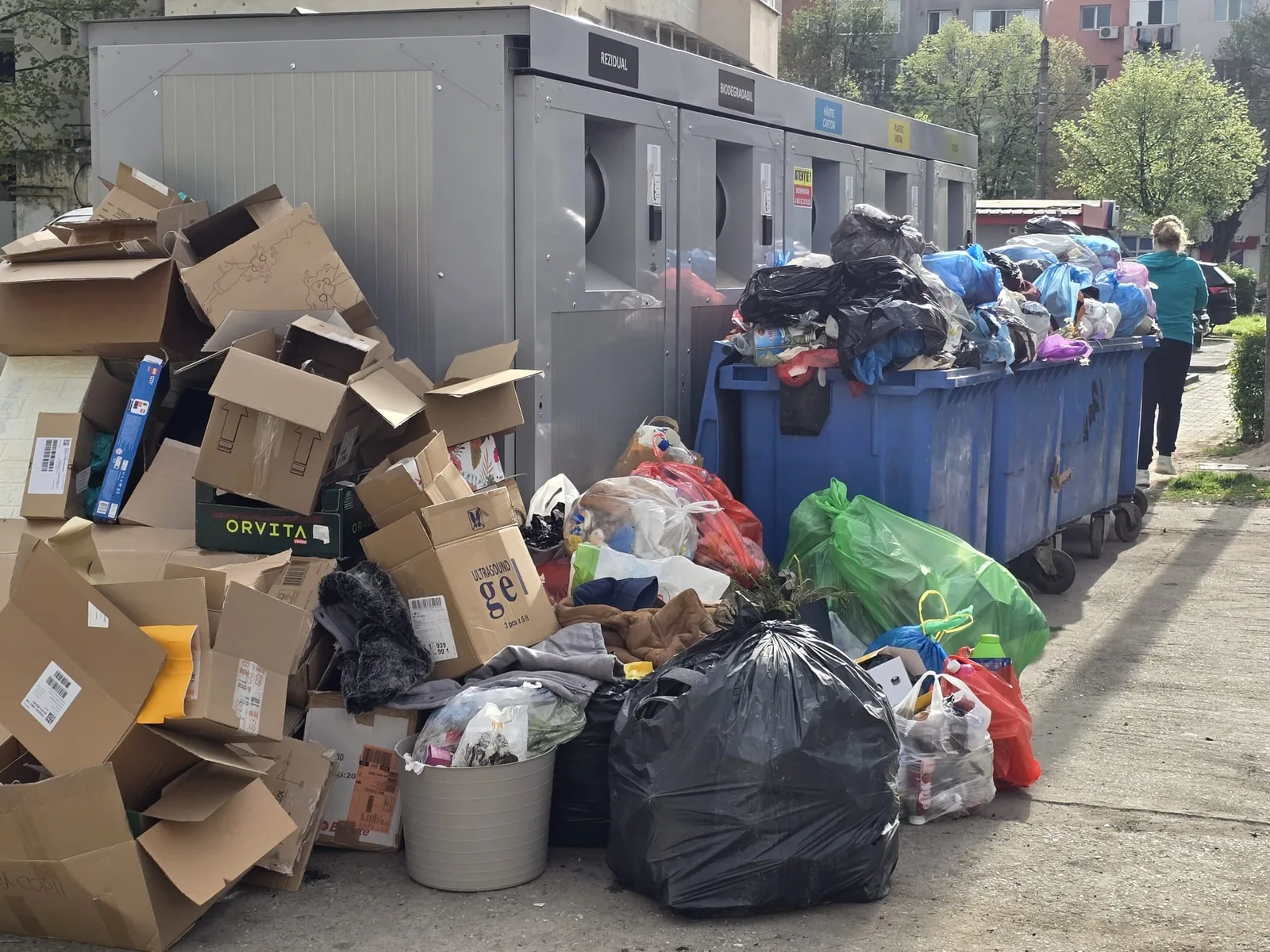 Curățenie în case, munți de gunoaie în stradă